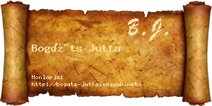 Bogáts Jutta névjegykártya